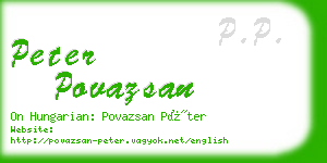 peter povazsan business card